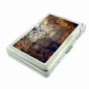 Abstract Background Em1 Cigarette Case with Built in Lighter Metal Wallet