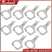 Findmall 10 Pcs 11" Swivel Pad Locking C-Clamp Locking Pliers With Rotary Gasket