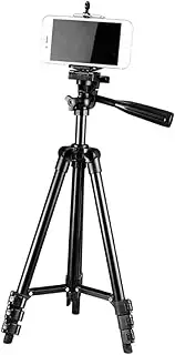 1pc Aluminum Alloy Tripod for Mobile Broadcasting Phone Holder for SLR Cameras Durable Stand for Streaming Photography Compatible with Flat Surfaces Black