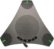 Conference Microphone Omnidirectional USB Speakerphone Microphone for 8-10 People Business Conference,360° Omnidirectional Microphone Intelligent DSP Noise Reduction for Video Meeting (Gray)