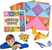 Colorful Folding Paper, Folding Paper for Kids - Colorful Folding Animal Cards Set,Educational Toys and Crafts, Making Kit, Preschool Learning Activity