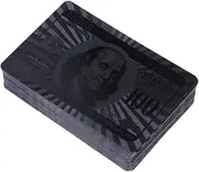 LABRIMP Poker Set Solid Black Playing Cards by for Home Office Entertainment