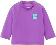 [THE NORTH FACE] Long Sleeve Cut and Sew T-Shirt, Long Sleeve, Small Square Logo Tee, Unisex, Baby, Shoulder Button Closure, Organic Cotton, UV Care