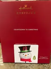 Hallmark Keepsake Count Down To Christmas Snowman Light Show Tree Topper In Box
