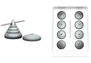Audio Selection Cone Disc Set Small Adjustable Silver 4 Piece Absorber Spikes