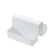 iDesign Classic Plastic Sink Saddle Kitchen Caddy w/ 2-Compartments White