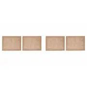 4pc Mikasa Rectangle 35 x 45cm Jute Placemats Natural