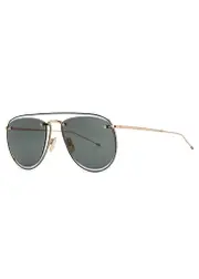 Thom Browne Silver-tone Aviator-style Sunglasses - Grey