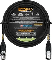 4 Meter - WBC-PRO-Quad Ultra-Silent Ultra-Flexible Balanced Star-Quad Cable with Amphenol Male & Female XLR Plugs & Black Tweed Jacket