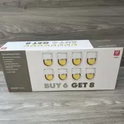 JA Henckels Sorrento 8-pc Double-Wall White Wine Stemless Glass Set