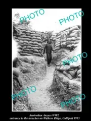 OLD HISTORIC PHOTO OF WWI AUSTRALIAN ANZACS GALLIPOLI WALKERS RIDGE TRENCH 1915