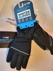 New KIDS XL Tough Summitloft Technology Winter Sport Gloves Black NWT
