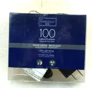 Celebrations LED 100 I/O Warm White Microdots Lights 16.5 ft String 8 Functions