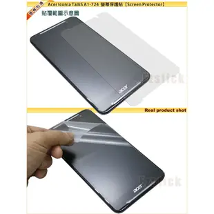 【EZstick】ACER Iconia Talk S A1-724 靜電式平板 液晶 螢幕貼 (可選鏡面或霧面)