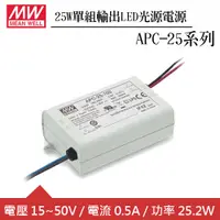 在飛比找良興EcLife購物網優惠-MW明緯 APC-25-500 單組0.5A輸出LED光源電