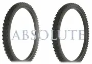 PAIR OF BLACK BICYCLE GENUINE DURO MOUNTAIN TIRES IN 24 X 1.75 RAIDER TREAD.