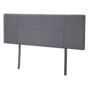 Linen Fabric Queen Bed Headboard Bedhead - Grey