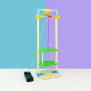 Remote Control Elevator Toy Handmade for Kids Educational Assembly Toy Model