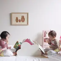 在飛比找ETMall東森購物網優惠-ins韓版簡約風樺木板卡通造型兒童床頭繪本置物架書架2-12