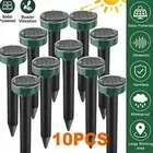 10X Garden Snake Repeller Multi Pulse Ultrasonic Solar Powered Pest Repellent AU