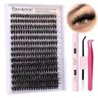 Pawotence Lash Extension Kit DIY Individual Lash Clusters Kit Full 50D with Lash