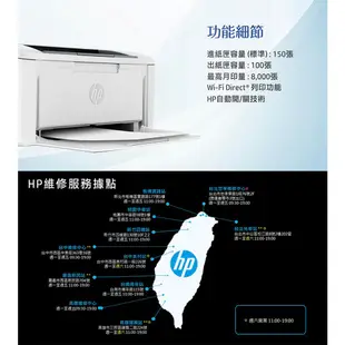 HP M111w M111【HP旗艦店+全新A級福利品】無線黑白雷射印表機【登錄加送禮券$200】取代M15w