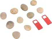 COHEALI Set of 10 Creative Hand-Painted Stones for Boys and Girls Pebble Painting Set Bracket for Home School Art Activities