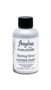 Angelus Pearlescent Leather Paint, Prince Purple, 4oz Silver