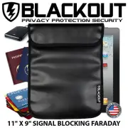 FARADAY CAGE EMP BAG RFID PRIVACY TABLET SIZE BLACKOUT 11" X 9"