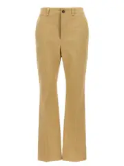 [Saint Laurent] Saint Laurent-Drill Pantaloni Beige-Donna 36FR