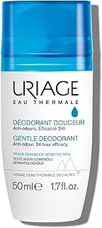 Uriage Gentle Roll-On Deodorant for Sensitive Skin - Odour Protection for 24 Hours - Ultra Fresh Fragrance - Unisex - Wide Roll-On, No White Stains - No Alcohol, No Aluminium Salt - 50 ml