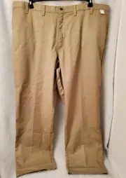 Dockers Mens Pants Size 50 UU Brown Occupational Wear Unhemmed NEW