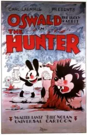 The Hunter Poster Left Oswald The Lucky Rabbit 1931 Old Movie Photo