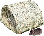 Maison De Lapin - Rabbit Hutch in Natural Material Hidden Kennel | Hay Tunnel for Small Animals, Chew Toy and Cozy Hutch, Comfort Accessories for Rodents