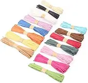 ABOOFAN 20m Paper String Braided Paper Cord 6 Rolls for Craft Projects Wrapping