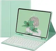 Keyboard Case for Samsung Galaxy Tab A7 10.4 Case 2020, Detachable Wireless Keyboard Stand Cover with Pencil Holder for Galaxy Tab A 7 (SM-T500/T505/T507 2020 Release) (Green)
