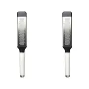 2x KitchenAid Stainless Steel Lemon/Lime Zester Vegetable/Ginger Grater White