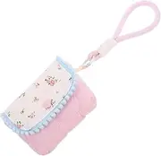 Gatuida Small Cotton Camera Pouch Stylish Floral Travel Organizer Portable Protection Bag for Camera Accessories for Outdoor Adventures City Strolls