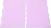 20 Sheets Loose Leaf Binding Cover A5, Flexible PP Plastic Presentation with DIY Craft for Office Supplies (Taro Purple)