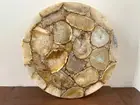 18" Agate Side End Table Top Natural stones Handmade Work