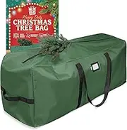 Christmas Tree Bags Storage Fits Up to Artificial Trees Heavy Duty 600D Oxford Christmas Tree Storage Bag Container Santa Storage Bag with Zipper Xmas Holiday Tree Bag with Handles (blue, XL)