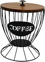 Coffee Pod Holder Container Reusable Versatile for Cafe Home Kitchen Counter Black with lid