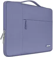 MOSISO Laptop Sleeve Compatible with MacBook Air/Pro, 13-13.3 inch Notebook, Compatible with MacBook Pro 14 inch M3 M2 M1 Chip Max 2023-2021, Polyester Multifunctional Briefcase Bag, Lavender Gray
