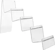 VICASKY Clear Acrylic Wallet and Purse Organizer Stand: Display Step Rack - with Riser Display Shelf for Retail Stores Closets and Tabletop Use