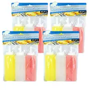 Ozoffer 12X Plastic Squeeze Squirt Condiment Bottles Twist On Cap Lid Vinegar Oil Sauce