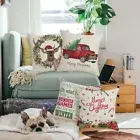 Decor Deer Chair Christmas Tree Pillowcase Pillow Cover Christmas Cushion Cover