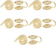 [Hobbspring] Pressure Earrings for Keloids Rose Gold Spiral Non-Pierced Earrings 304 Stainless Steel Clip Earrings Compression Earrings Adjustable Keloid Earrings for Women Men Ladies