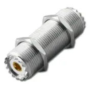 UHF Female 1.75" Bulkhead SO-239 Coaxial Connector - Double Female Connectors