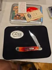 Case XX Christmas Coca-Cola Red Bone Coke Bottle Pattern Knife Santa