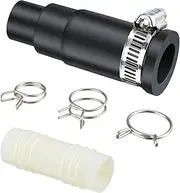 [Dreyoo] 2 Set Dishwasher Drain Hose Adapter Compatible with Insinkerator Garbage Disposals, Dishwasher Hose Connector Include 2 Inlet Connector, 2 Hose Clamp and 6 Spring Clamps